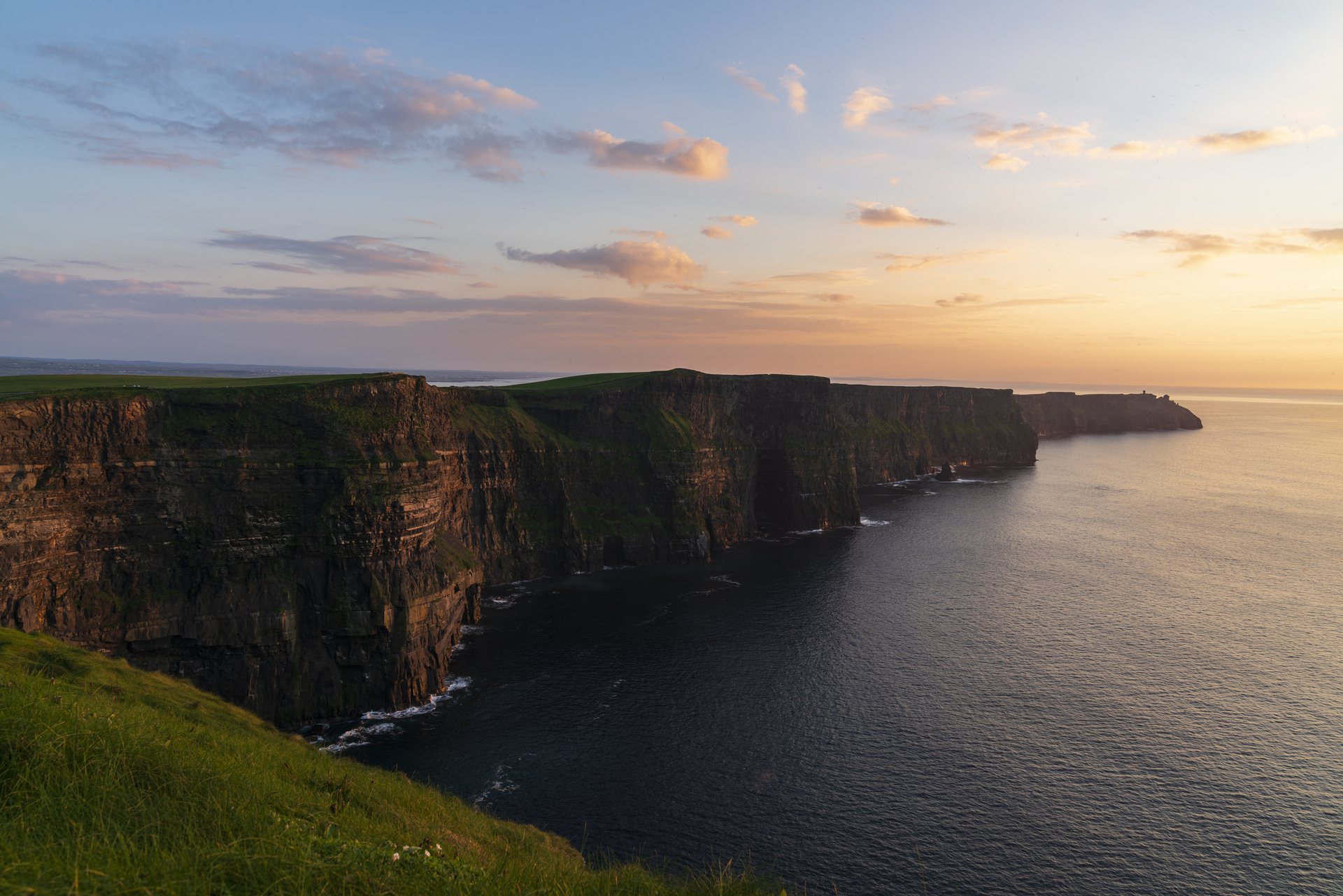 Cliffs of Moher overlooking the Atlantic Ocean in County Clare